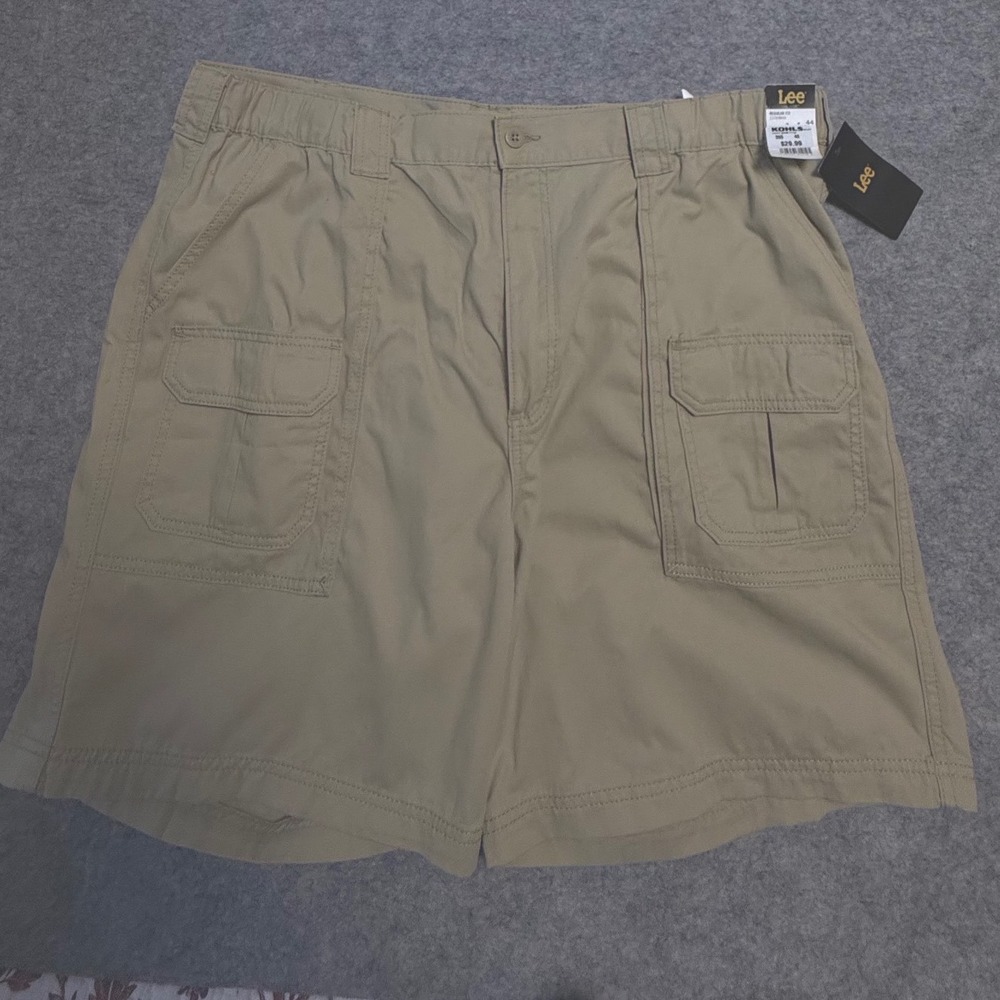 Lee Mens Regular Fit Cargo Shorts Khaki Tan Size 44 112328849 New With Tags